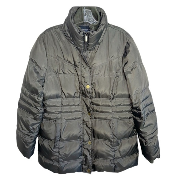 London Fog Down Puffer Jacket Olive Green Sz Medium - Picture 1 of 11